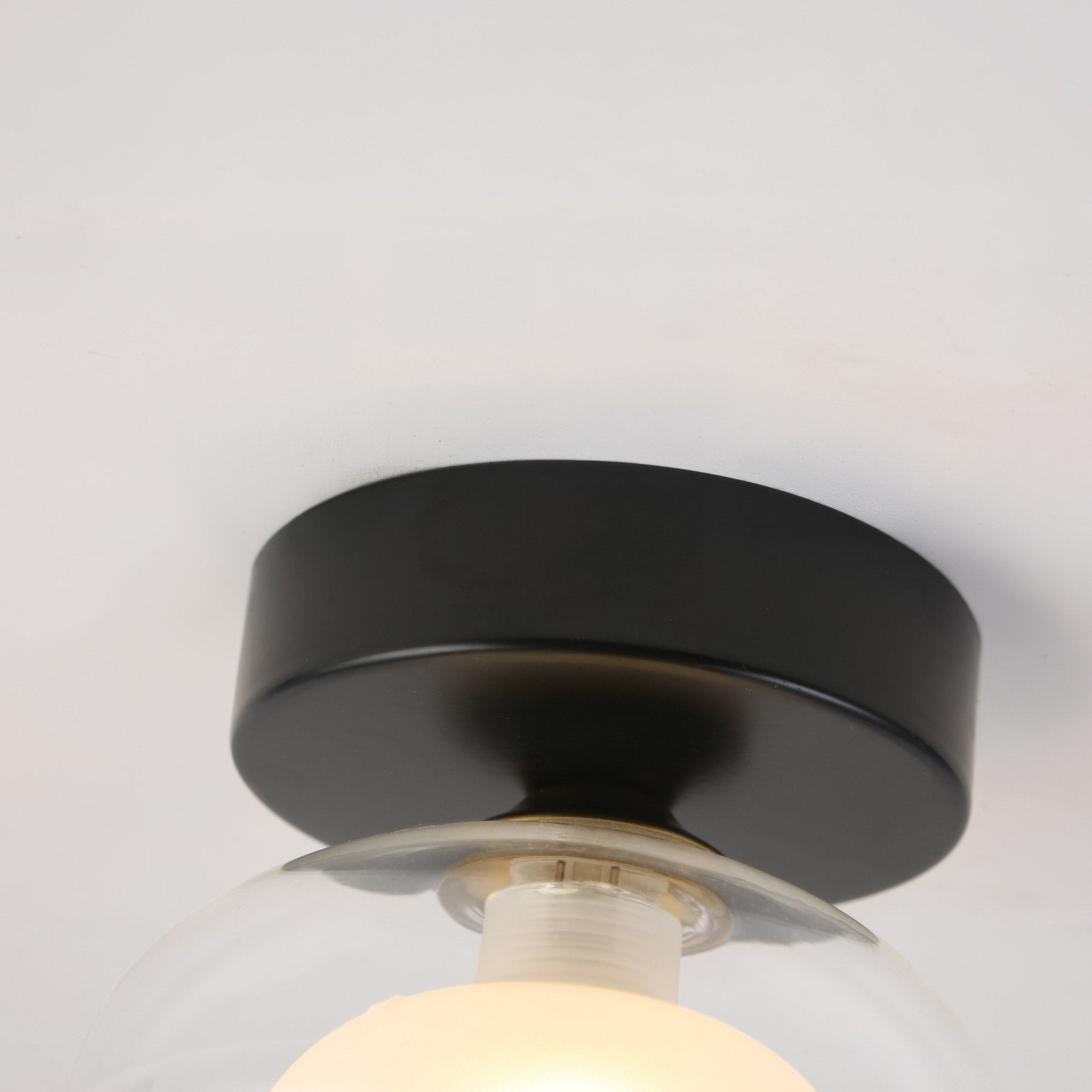 Galaxy 1 Light Wall & Flush Ceiling Light - Black & White Glass - Image 4