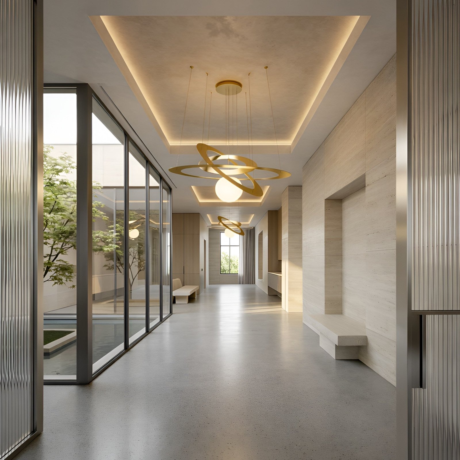 Universe LED Pendant Light - Matte Gold - Image 2