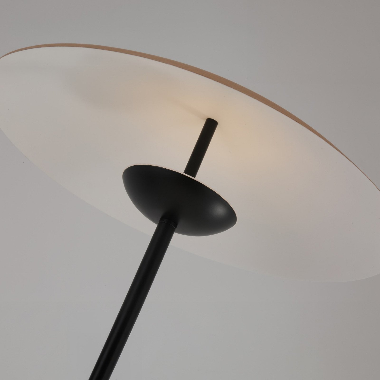 Ginger LED Floor Lamp - Black & Wood Veneer - Image 4