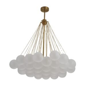 Orb 37 Light Cluster Chandelier - Brushed Gold