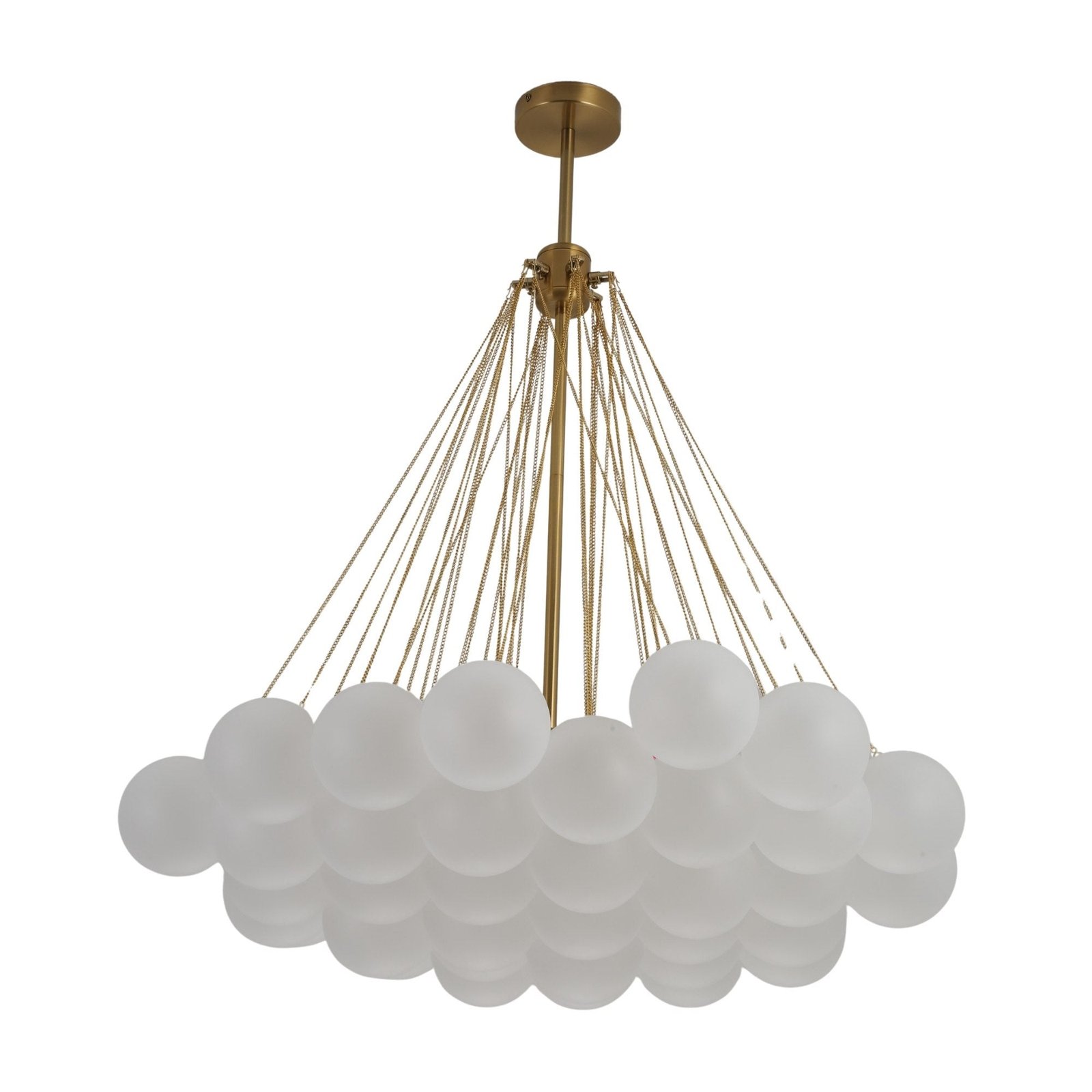 Orb 37 Light Cluster Chandelier - Brushed Gold