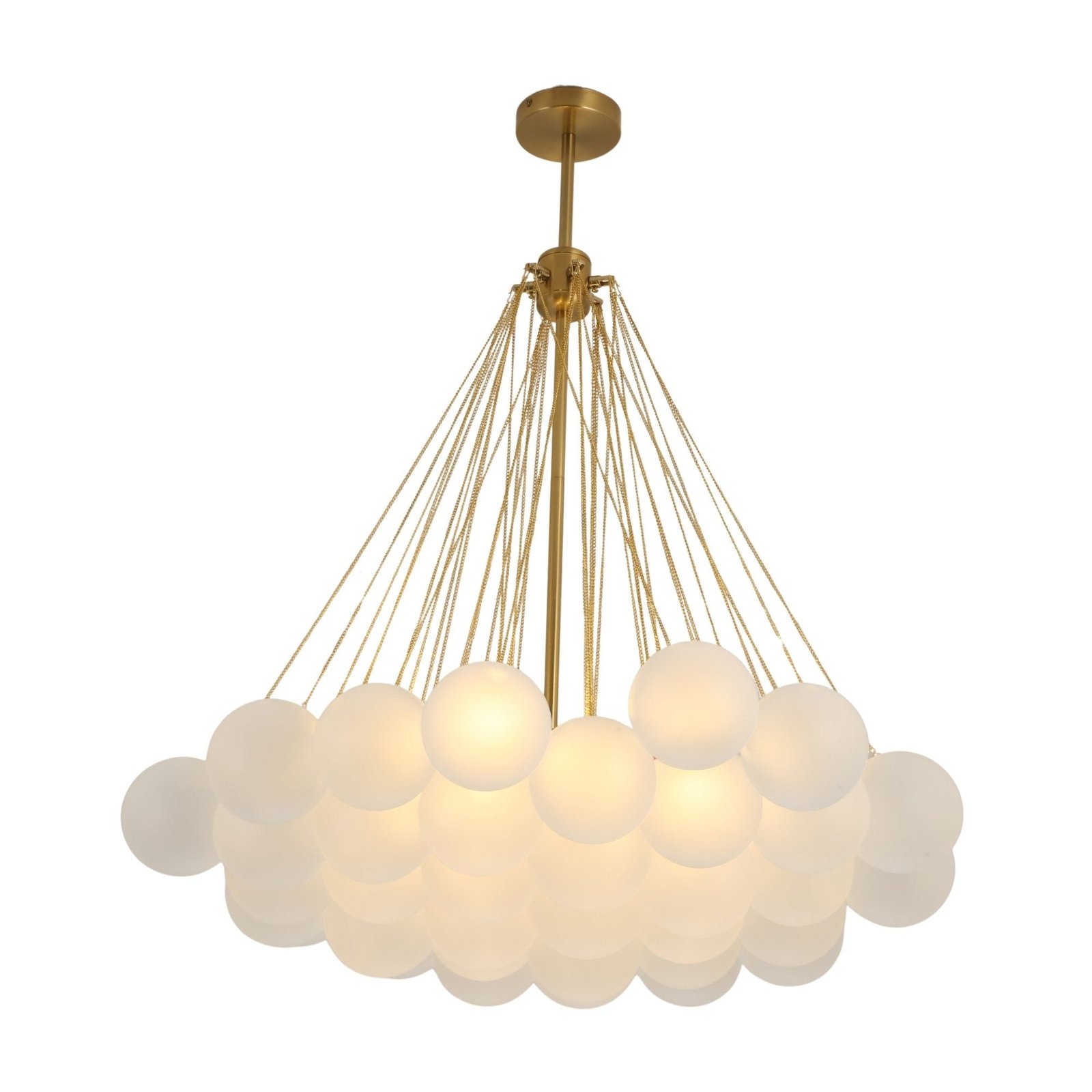 Orb 37 Light Cluster Chandelier - Brushed Gold - Image 4