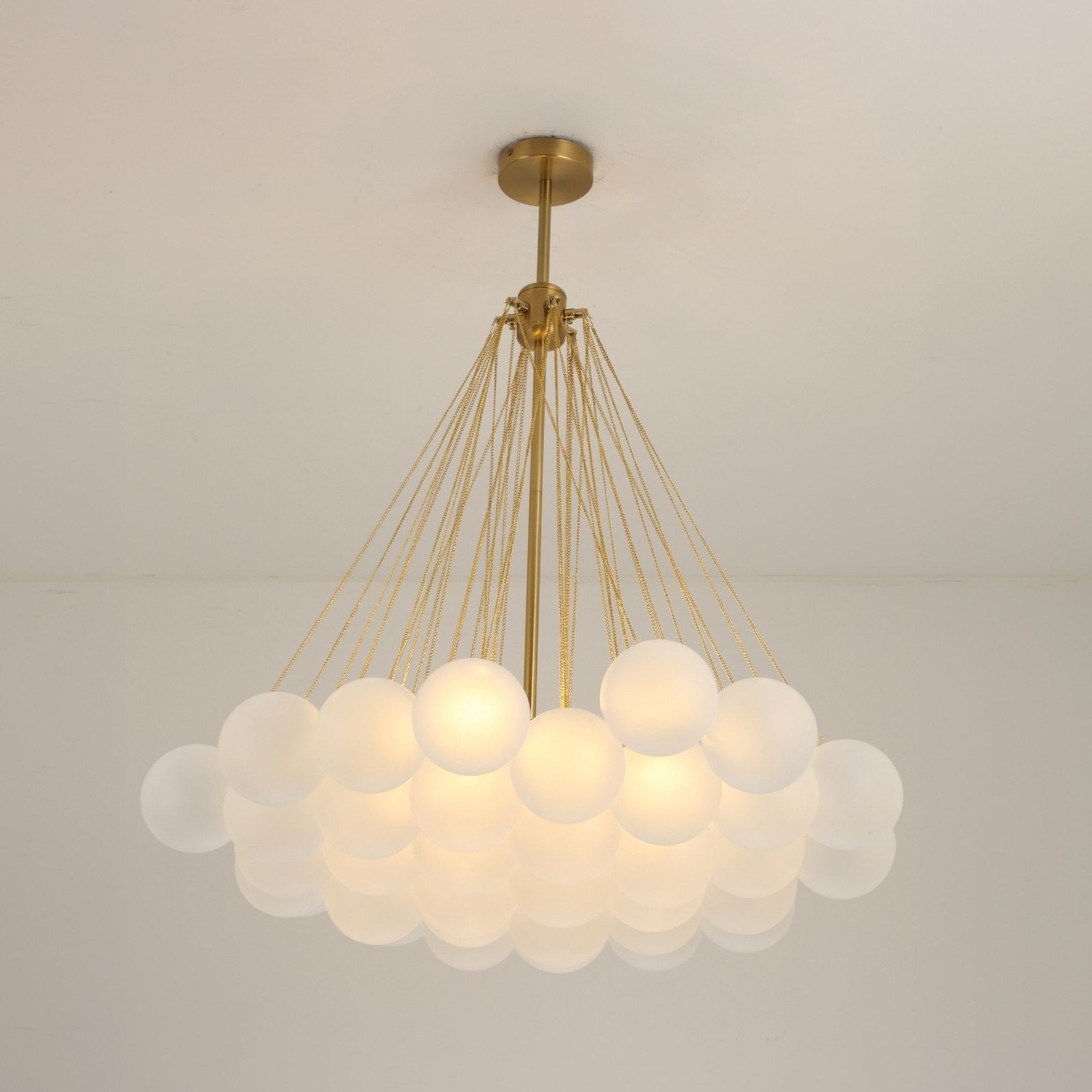 Orb 37 Light Cluster Chandelier - Brushed Gold - Image 5