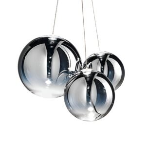 Diverso 3 Light LED Glass Cluster Pendant - Chrome
