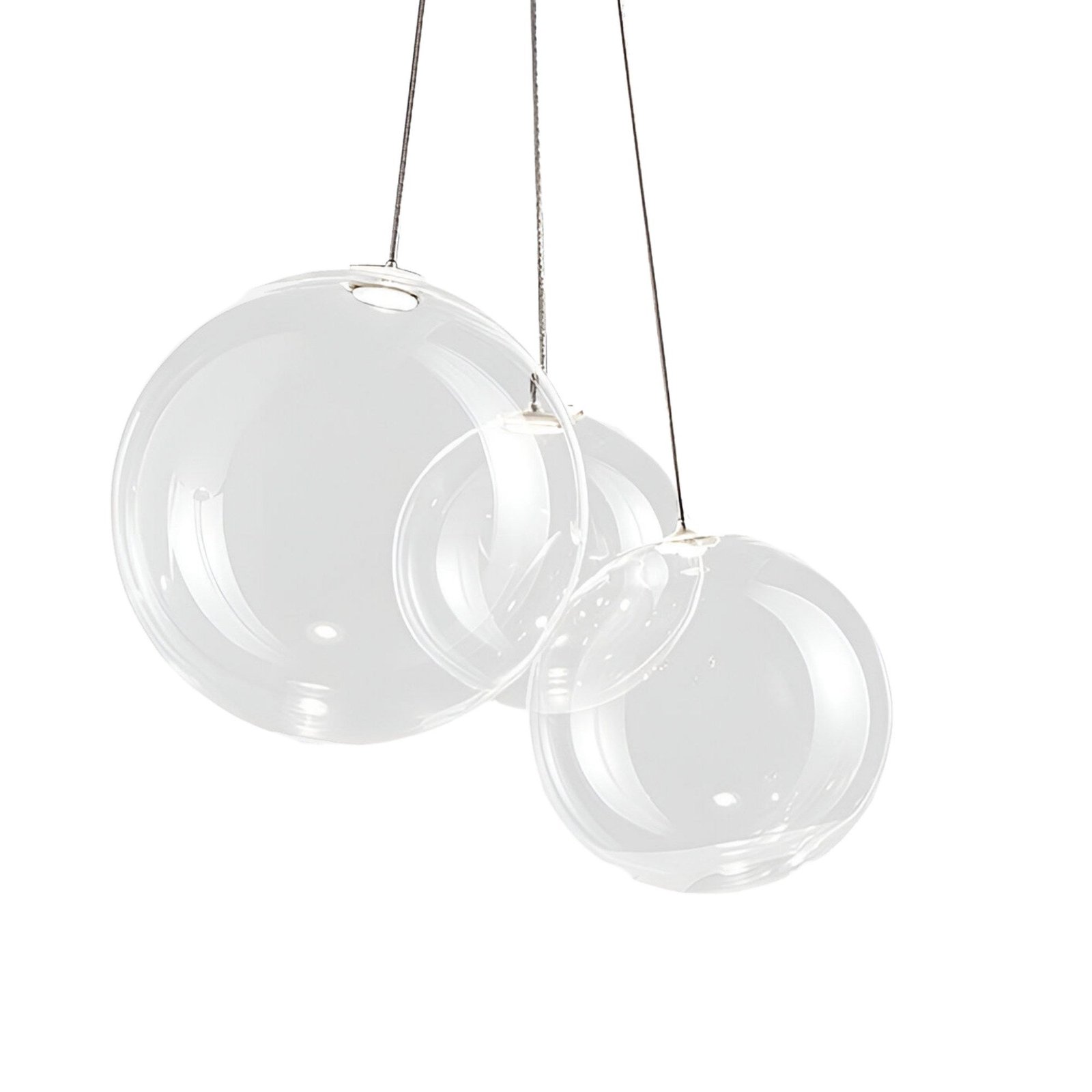 Diverso 3 Light LED Cluster Pendant - Clear Glass Globes