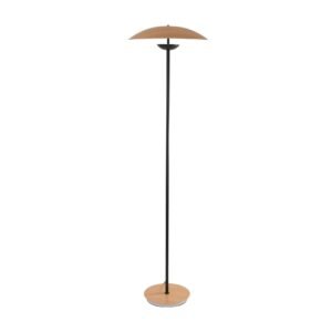 Ginger LED Floor Lamp - Black & Wood Veneer
