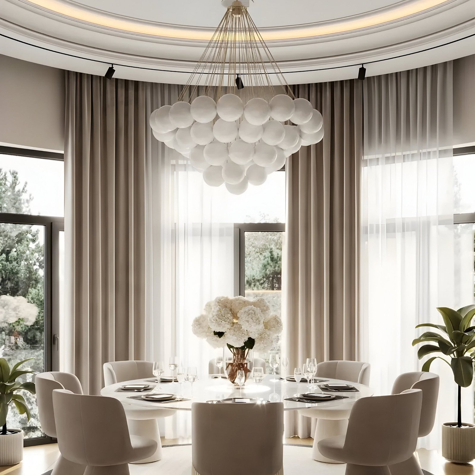 Orb 37 Light Cluster Chandelier - Brushed Gold - Image 2
