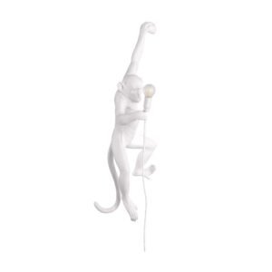 The Monkey Hanging Wall Lamp - White Resin