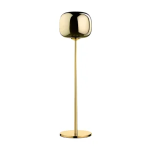 Dusk Dawn LED Floor Lamp - Gold Glass — white background product view