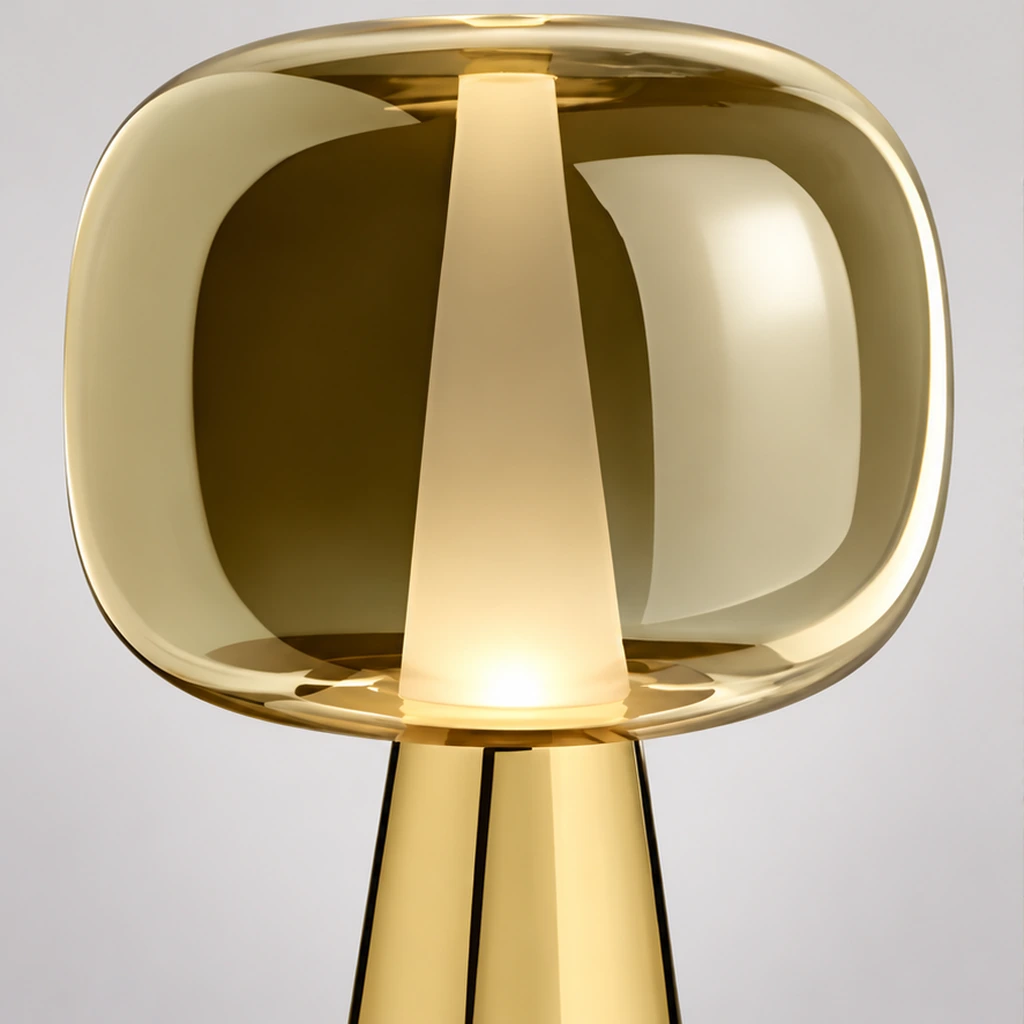 Dusk Dawn LED Table Lamp - Gold Glass — product features and construction