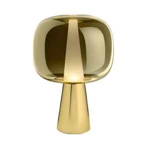 Dusk Dawn LED Table Lamp - Gold Glass — white background product view