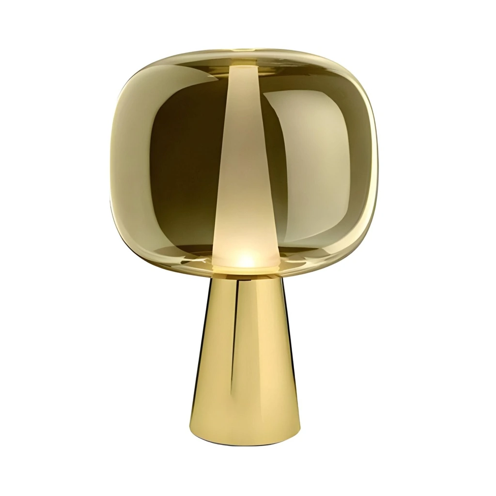Dusk Dawn LED Table Lamp - Gold Glass — white background product view