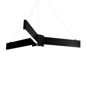 Fritz LED Linear Pendant Light - Matt Black — white background product view
